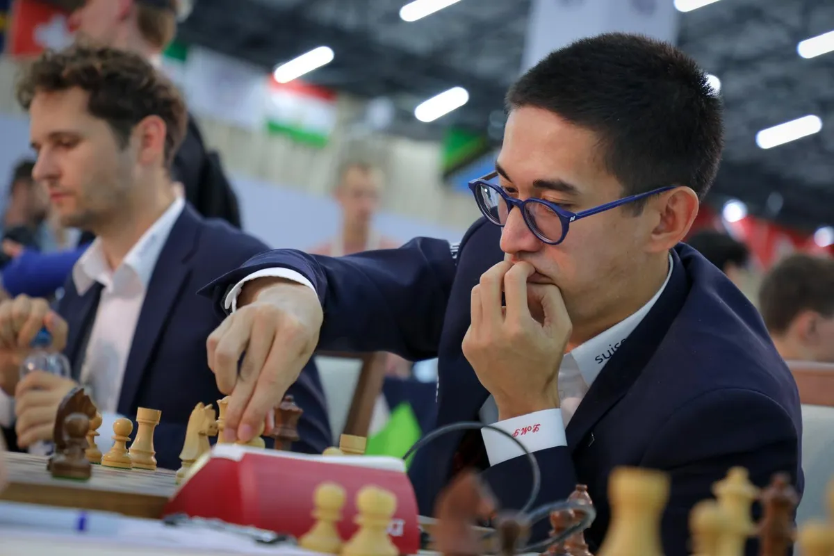 GM Peng Li Min am Brett an der Schacholympiade 2026 in Samarkand