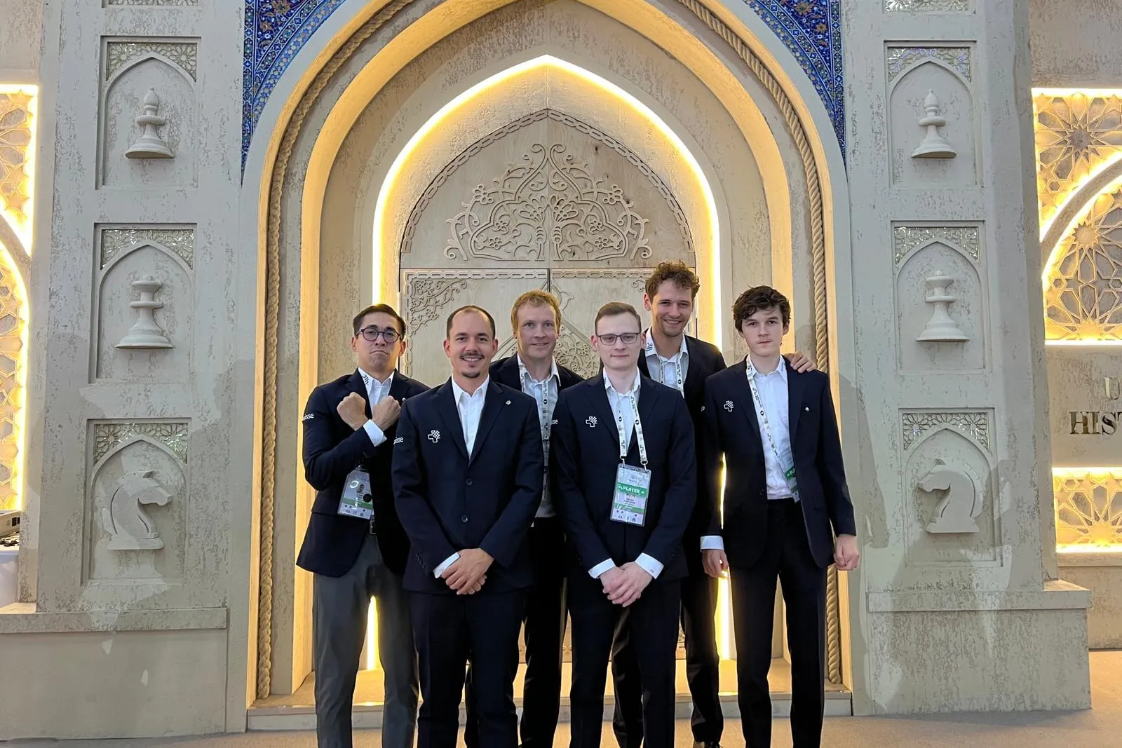 Das Schweizer Team an der Schacholympiade 2026 in Samarkand